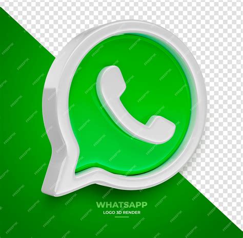 Whatsapp logo in 3d render with transparent background | Premium PSD