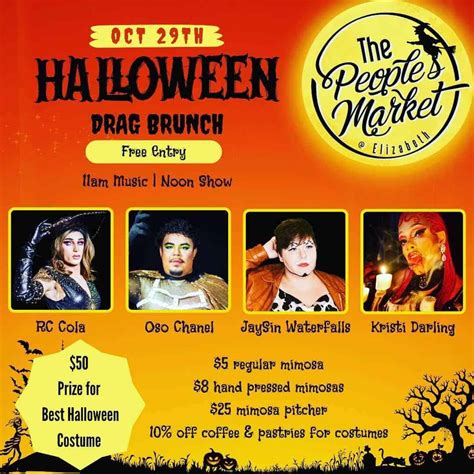 Halloween Drag Brunch at The People's Market Elizabeth - Charlotte On ...