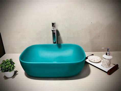 DELTA Premium Designer Ceramic Wash Basin(Rich Green)with Waste Pipe ...