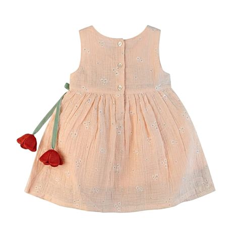 Mama Hug Baby Girls Floral Sleeveless Cotton Dress | Soft Summer Party
