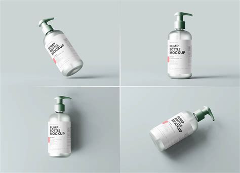 5 Free Frosted Glass Pump Bottle Mockup PSD Files - Good Mockups
