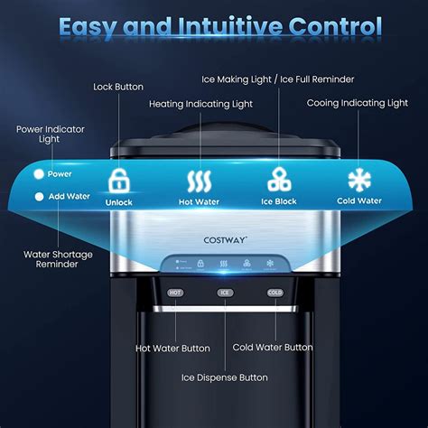 COSTWAY Water Dispenser with Ice Maker, Hold 3-5 India | Ubuy