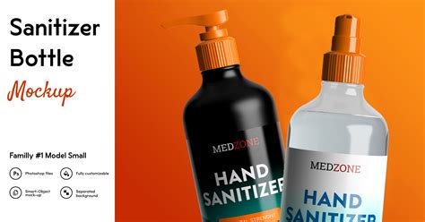 Sanitizer Bottle Mockup PSD – MasterBundles
