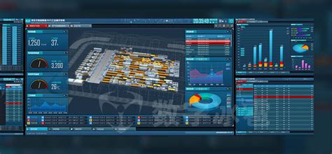 工厂车间数据监控大屏案例模板-灯果可视化
