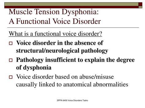 PPT - Functional Dysphonia/ Muscle Tension Dysphonia (MTD) PowerPoint ...