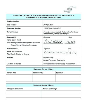 Fillable Online GUIDELINE ON USE OF VOICE RECORDING DEVICES AS A ...