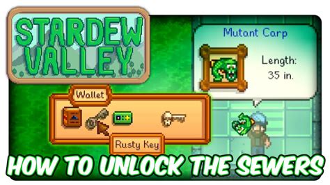Stardew Valley Rusty Key, Sewer and Mutant Carp [HD] - YouTube