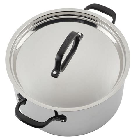 KitchenAid 5-Ply Clad Cookware 8-Quart Aluminum Stock Pot 30002 at ...