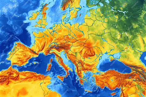 Premium Photo | Colorful Satellite Weather Map Depicting Temperatures Across Europe