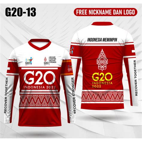 Jual jersey G20 indonesia lengan penjang free custom nama dan logo ...