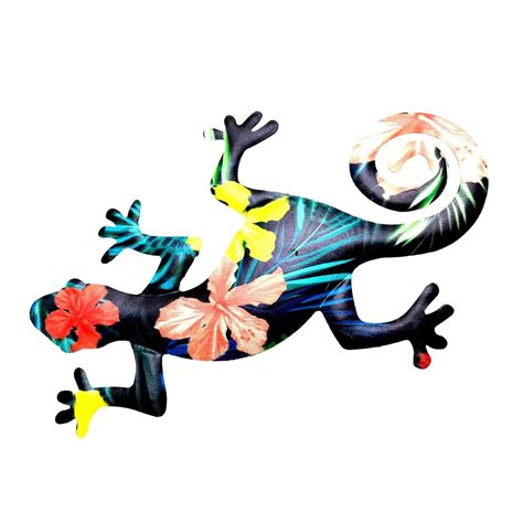 LOSA Metal Gecko for Wall Display Wall Art Lizard Sculpture for Home ...