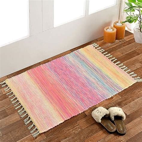 Buy HOMADORN Handmade Sustainable Printed Modern Dhurrie/Rugs/Carpet ...