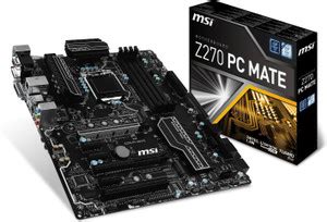 MSI Intel Z270 PC Mate 7th/6th Gen USB2 LGA1151Socket ATX Intel Z270 ...