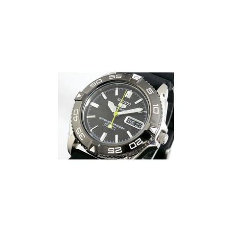Seiko 5 Black Dial Rubber Strap Automatic Mens Watch India | Ubuy