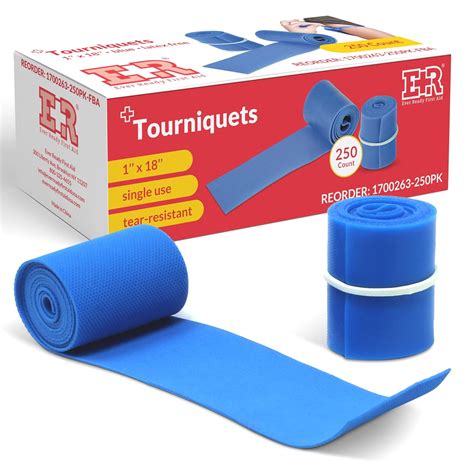 Ever Ready First Aid Blue Latex-Free Disposable Tourniquet ââ‚¬â€œ 250 ...