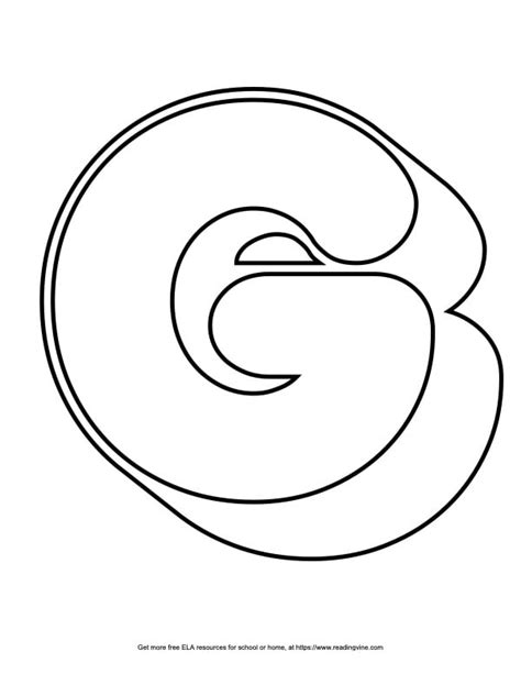 Bubble Letter G - 19 Free Printable Styles