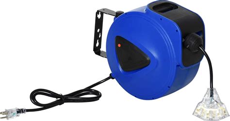 Buy DURHAND 49ft Retractable Extension Cord Reel, Portable Power Cord ...