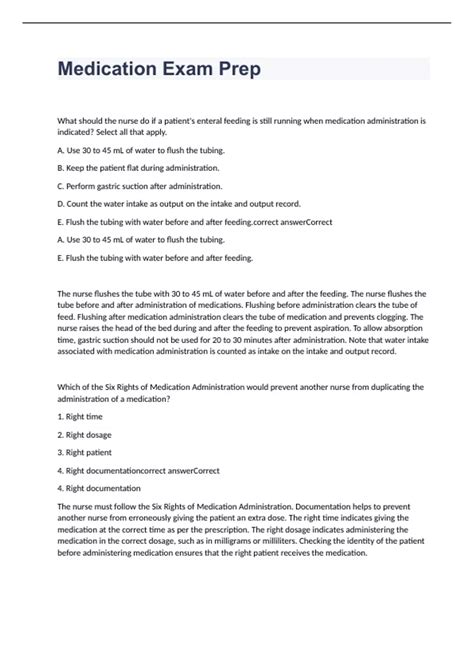 Image result for Basic Medication Exam Practice Questions