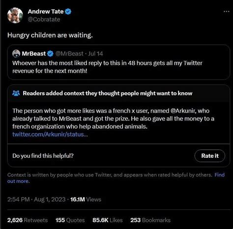 "They botted a random tweet": Andrew Tate claims his comment for ...