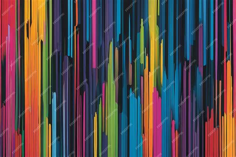 Premium AI Image | A colourful graph of verticle lines overlaying each ...