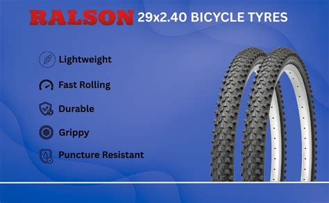 Buy Ralson 29×2.40 Bicycle Tyre | 60 TPI Vector Nylon | Skin Sidewall ...