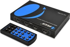 OREI Quad Multiviewer 4X1 HDMI Switcher 4 Ports Switch + Ir Remote ...