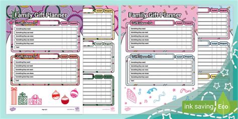 Family Gift Planner
