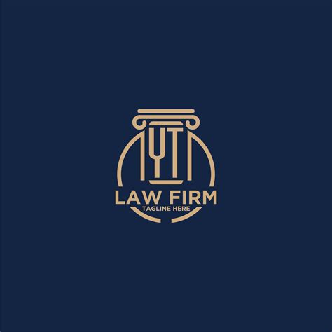 YT initial monogram for law firm with creative circle line 36579598 ...