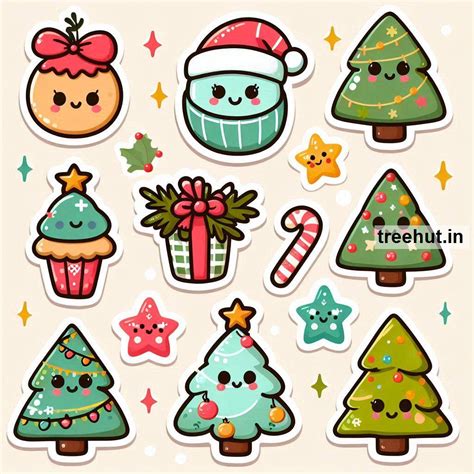 Free Printable Christmas Tree Stickers and 85 ways to Decorate with ...