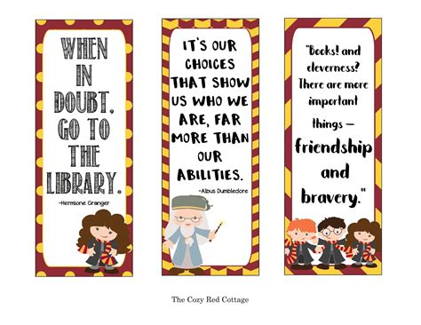 Free Printable Harry Potter Bookmarks To Colour at Ruthann Thomas blog