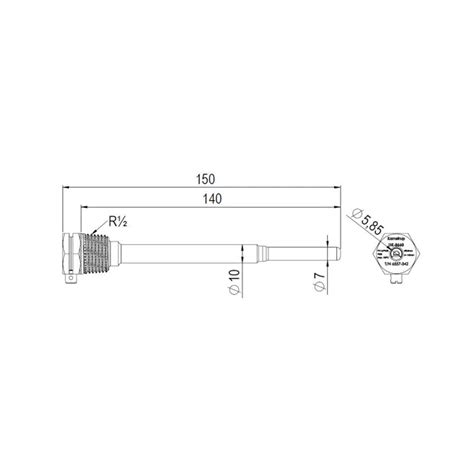 BIM objects - Free download! Kamstrup Pocket 140 mm for Temp. Sensors ...
