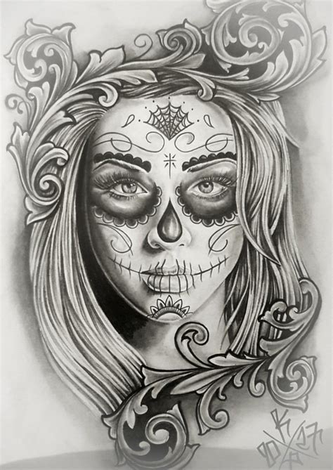 Sugar Skull Tattoo Drawings