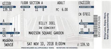 November 10, 2018, Billy Joel, in concert, Madison Square … | Flickr
