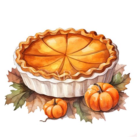 Watercolor Pumpkin Pie Clipart Bundle Commercial Use 10 JPG - Etsy