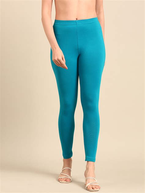 Women Ankle Length Leggings Teal – De Moza