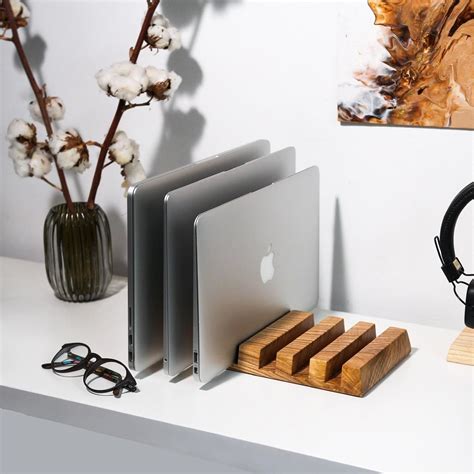 NJ craft house Handmade Wooden leptop Stand | MacBook Laptop Holder ...