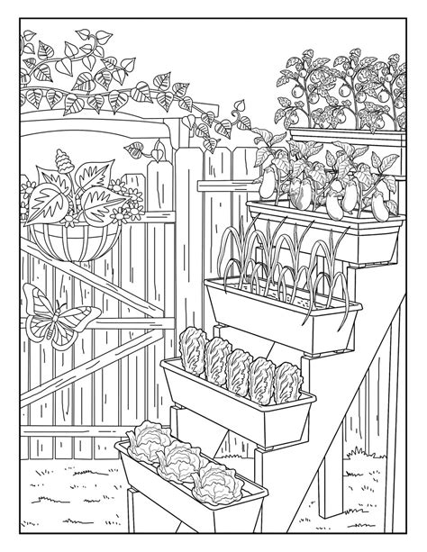 Free Coloring Pages Of Vegetable Gardens 13 Garden Coloring Pages
