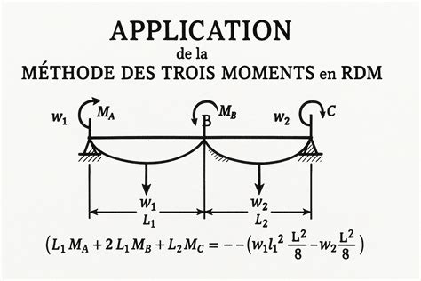 Application de la Méthode des Trois Moments - Exercice corrigé