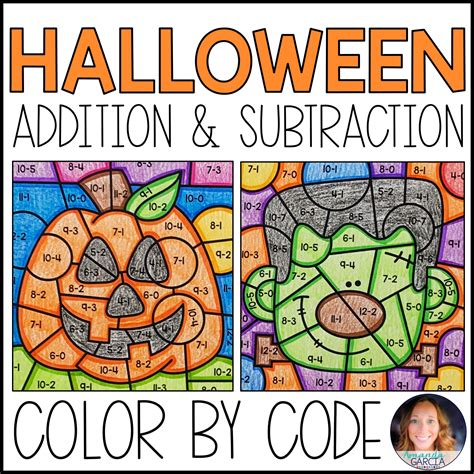 Color by Number: Halloween Addition & Subtraction Practice ...