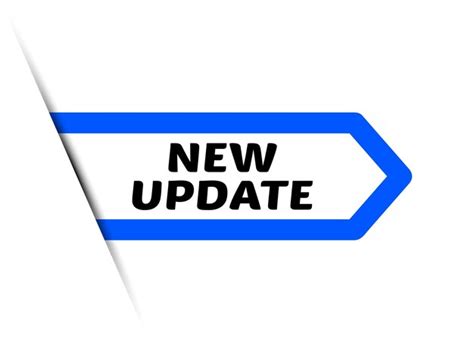 New update sticker in arrow style | Premium Vector