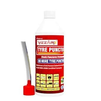 VIZZARD Tyre Puncture Sealant, 120ML, Red and White, Anti-Puncture ...