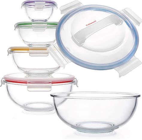 Amazon.com: Pyrex Glass Mixing Bowls with Lids (8-Piece Set): Home ...