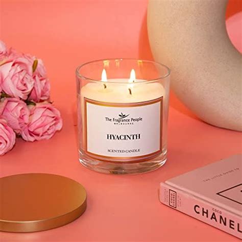 The Fragrance People 3-Wick Scented Hyacinth Candle Premium Wax Organic ...