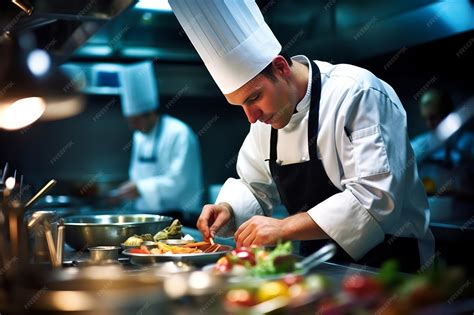 Premium Photo | A professional chef working in the kitchen