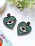 Green Evil Eye Heart Handmade Earrings for Women | Festival, Birthday Shop