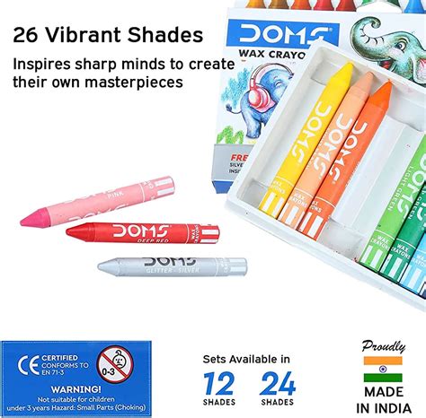 Doms Non-Toxic Jumbo Wax Crayon Set in Cardboard Box – SATYAM STATIONERS