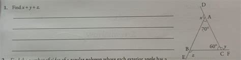 1. Find x+y+z please ans fast it's urgent! - Brainly.in