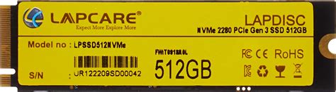 Amazon.in: Buy LAPCARE LAPDISC NVMe 2280 PCIe Gen 3 SSD 512GB | 3D NAND ...