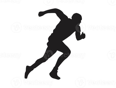 Silhouette of a Runner 22599112 PNG