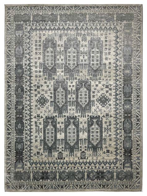 Artisan Nova Ivory Lt.Blue Transitional Knotted Rugs - Atlanta Designer ...